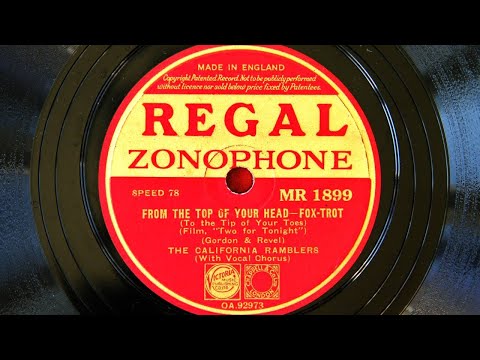 California Ramblers - From The Top of Your head (1935)