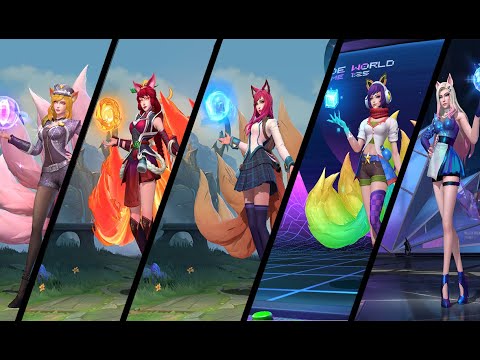 Ahri TODAS las SKIN y POSES 2021 League of Legends Wild Rift