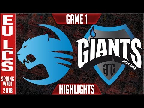 ROC vs GIA Highlights | EU LCS Week 7 Spring 2018 W7D1 | Roccat vs Giants Highlights