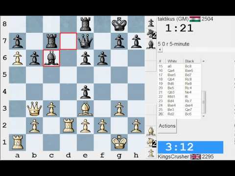 Chess World.net: LIVE Blitz #1479 - White vs taktikus (GM) Zoltan Medvegy - Queen's pawn game (A46)