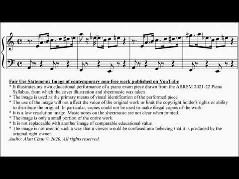 ABRSM Piano 2021-2022 Grade 7 C1 Dring Pink Minor Colour Suite No.1 Sheet Music