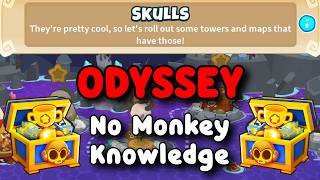BTD6 Odyssey | No Monkey Knowledge Guide | Hard Mode Tutorial | Skulls