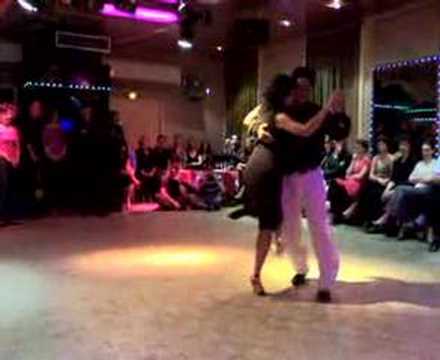 Carlos Espinoza  and  Mamié Sancy  are  dancing  to  the  tango  "  La Bruja  "