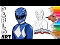 How To Draw Blue Ranger Power Rangers Learn To Draw Step By Step