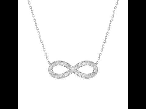 Pandantiv Aur 18k Elegant Infinity-shaped Real Diamonds - Fiona