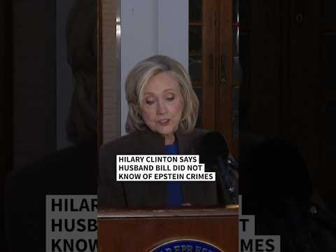 Video Thumbnail: Hillary Clinton says that husband Bill did not know of Epstein crimes | AFP