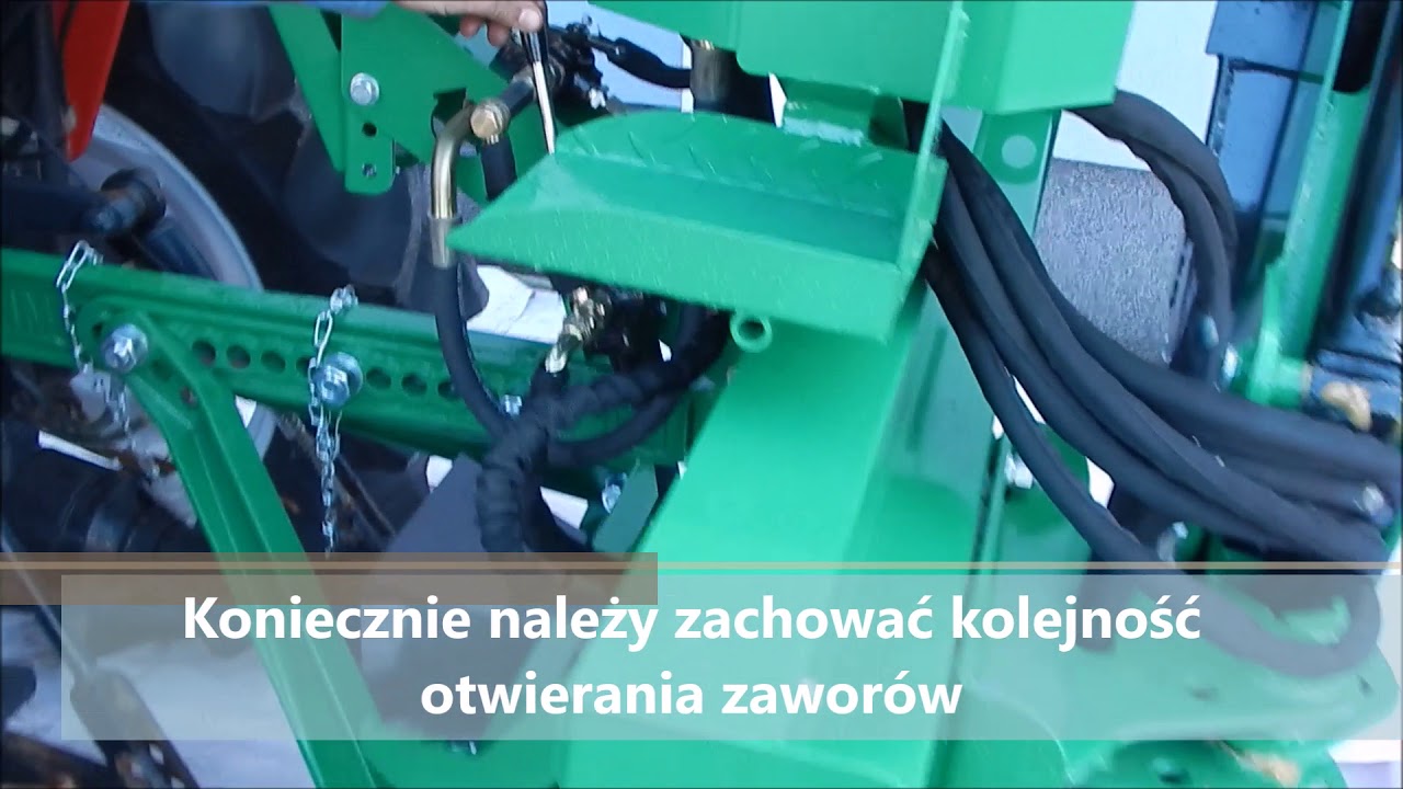 Koparka BHMS (BHSM) 175 z przesuwem ramienia. Kolejność otwierania zaworów.
