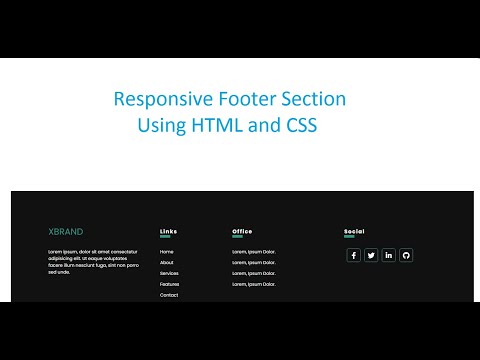 How to make animated website footer design using html and css step by ...