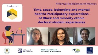 Time, space belonging and mental health – A SMaRteN-funded study