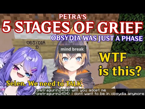 Petra's Shocking 5 Stages of Grief in Obsydia's Minecraft House! (Nijisanji EN)
