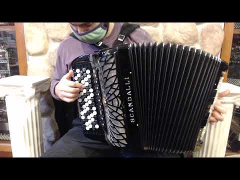 SCANAIRIICHBK - Black Scandalli Air II Chromatic Button Accordion C LMMH 67 96 $6999