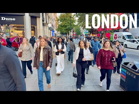 London West End Most Busy Street at Sunset | 4K HDR Virtual Walking Tour 