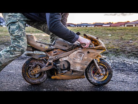 Kawasaki Ninja Minibike - Restoration Abandoned rusty Minibike