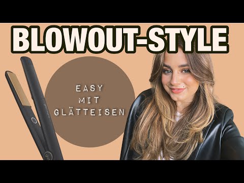 EASY BLOWOUT WITH THE STRAIGHT IRON 🌪 | Volume styling tutorial without a Dyson or hairdryer | So...