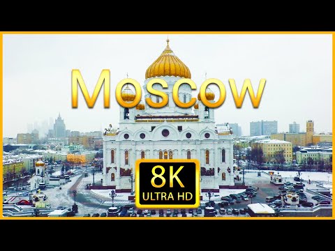 Moscow 8K ULTRA HD - Scenic Drone Relaxation Video With Calming Piano Music