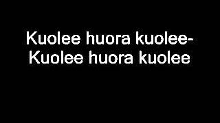 Nyrkillä tapettava huora- Lyrics