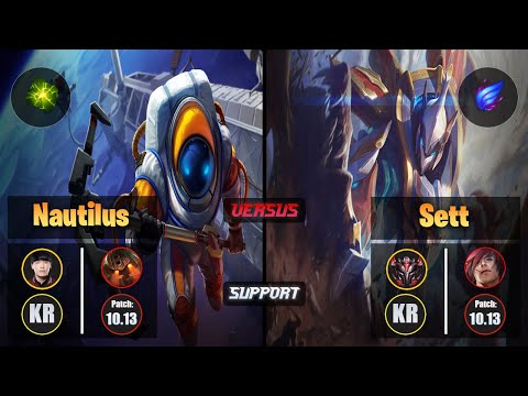 Kellin NAUTILUS (Support) [Aftershock] VS SETT - Grandmaster KR Patch 10.13