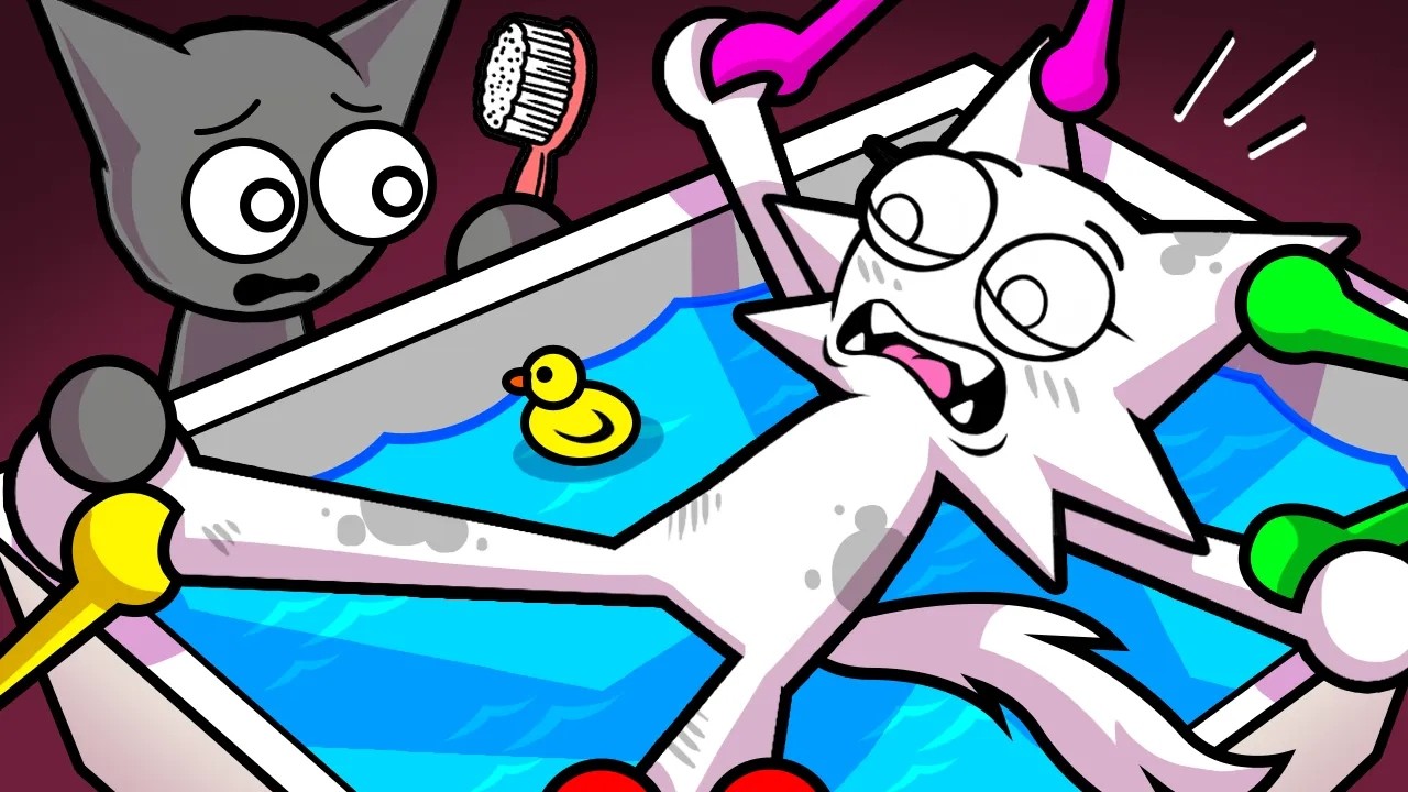 Gray TENTOU dar um BANHO na Wenda no Sprunki VR!