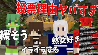 かっちゃんとくもいる - 50人クラフト人気投票の理由が面白すぎた - マインクラフト【KUN】