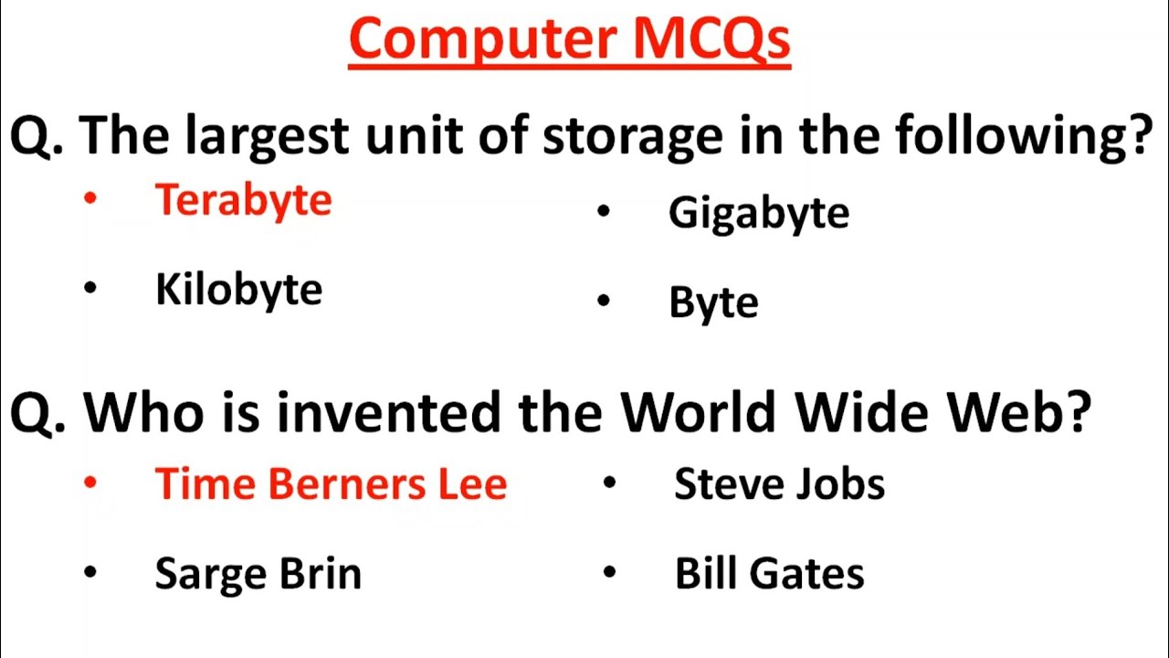 Top 50 Computer Fundamental MCQ | Computer mcq question and answers