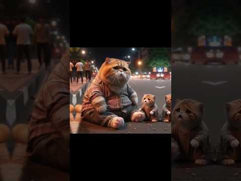 baby cat and his dad