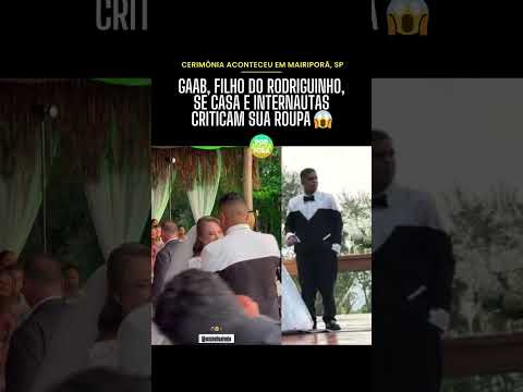 Eles se casaram! 💍 #gaab #rodriguinho #casamento #noivo #noiva #roupa