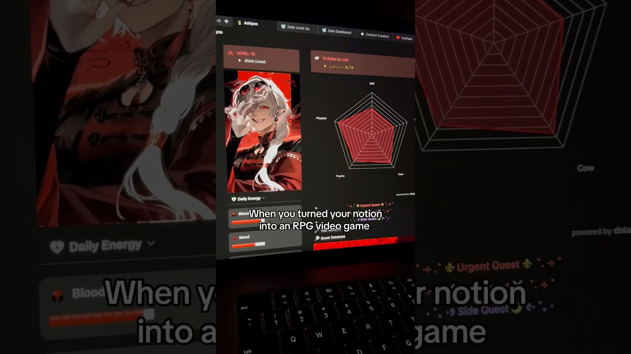 Gamification notion template #gamification #notiontemplate #sololeveling