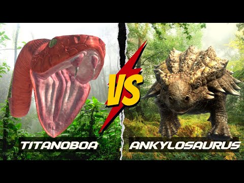 Titanoboa vs Ankylosaurus - Animal Revolt Battle Simulator