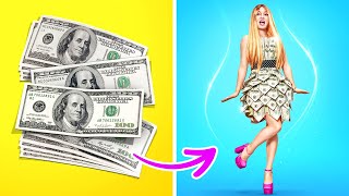 Rich Barbie vs Poor Ken Makeover Hacks! How to Become Popular in 24 Hours