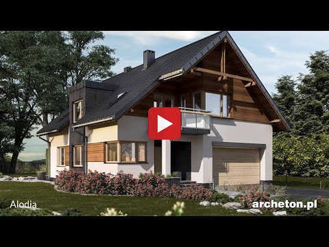Projekt domu Alodia - archeton pl - z użytkowym poddaszem 226,2 m2