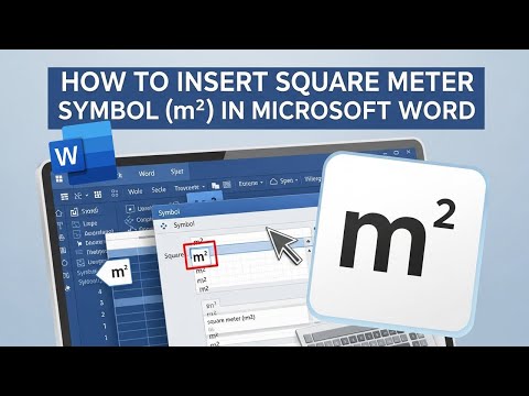 How to insert square meter symbol in word || BACK-SPACE