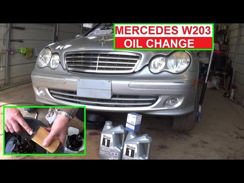 Mercedes W203 Oil change  Mercedes c320 c230 c240 c280  How to do oil change