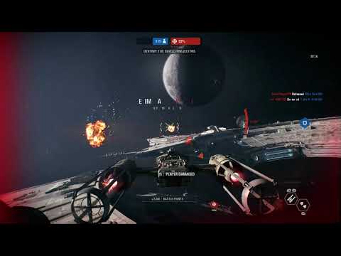 EA STAR WARS battlefront 2 MP beta: Starfighter Assault Y-WING Gameplay