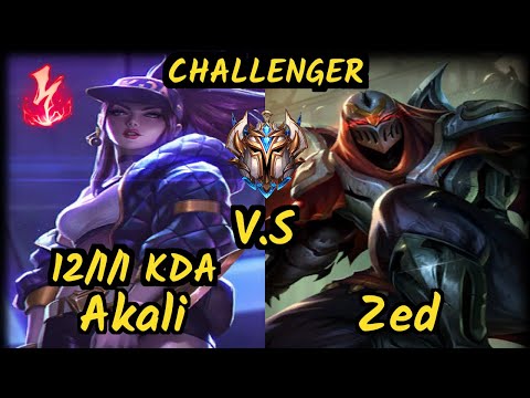 OPT Dhokla (AKALI) vs ZED - 12/1/1 KDA MID CHALLENGER GAMEPLAY - NA