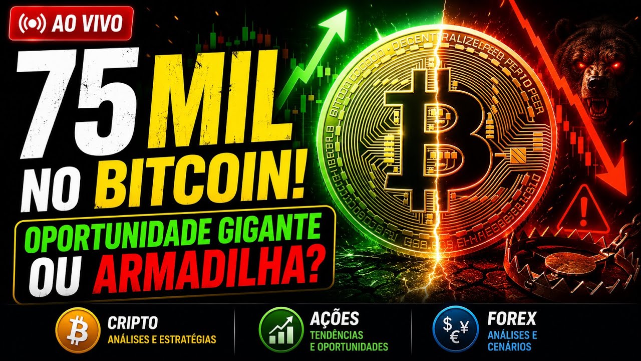 75 MIL NO BITCOIN! Oportunidade Gigante ou Armadilha? Cripto, Ações e Forex