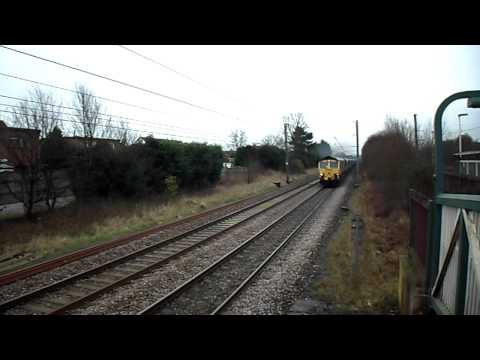 Class 66/6. Freightliner 66606 Locomotive. Balshaw Lane, Euxton 28.02.2012