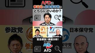 「ＡＦＤは参政党と日本保守党のどちらに近いのか？(前半)」宇山卓栄  AJER2026.9.18(3)