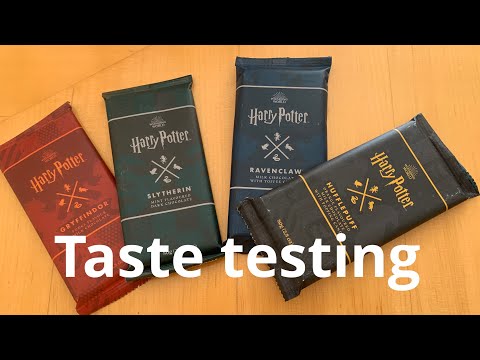 Taste testing - Harry Potter house chocolate bars