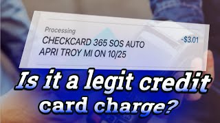 Watch out for 365 Sos Auto Apriv Troy MI credit card charges! Make sure it's a legit transaction!