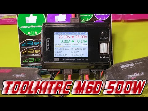 ✅ Компактная Двухпортовая Зарядка для Аккумуляторов ToolkitRC M6D 500W 15A 1-6S! 🔥