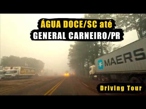 Dirigindo de Água Doce até General Carneiro | SC/PR | 4K