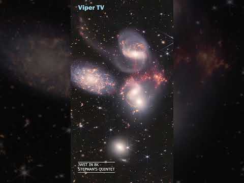 STEPHANS QUINTET, JWST in 8k, the most amazing Galaxy Cluster Ever imaged