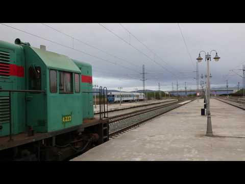 Train meet at Palaiofársalos station