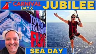 Carnival Jubilee Caribbean Cruise: Sea Day (Ropes Course & Formal Night 🦞)  Day 6 Vlog