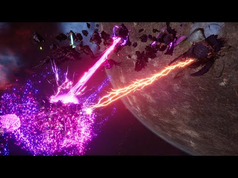 Skalgrim Mod - Tyranids vs Orks - Massive Battle - Battlefleet Gothic Armada 2