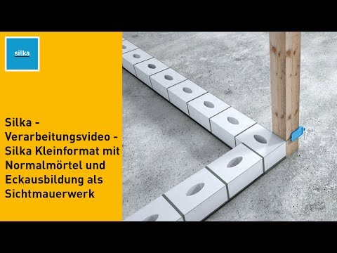 Silka - Verarbeitungsvideo - Silka Kleinformat mit Normalmörtel und Eckausbildung als Sichtmauerwerk