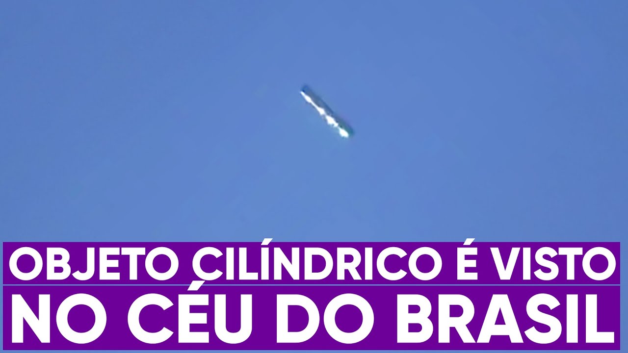 Objeto com forma de charuto atravessa o céu