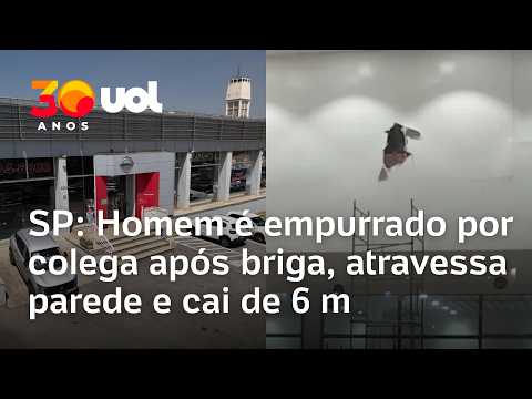 Homem cai de 6 metros após ser empurrado por colega em concessionária na Mooca, SP