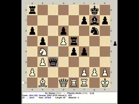 So, Wesley vs Pileckis, Emilis | World Chess U20 2007, Yerevan
