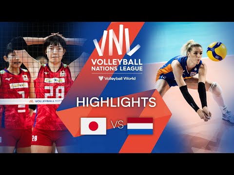 Волейбол Japan vs. Netherlands — FIVB Volleyball Nations League — Women — Match Highlights, 29/06/2022